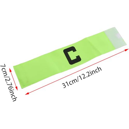 6PCS 31x7cm Football Captain Elastic Armband C Shape Match Group Identification Non Slip Nylon Sleeve Band for Team Training Magenta Olive Green 12.2x2.76in