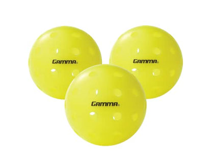 GAMMA Photon Pickleballs, 40 Precision Molded Holes, Optic Green, USAPA Approved for Tournament Play, High-Visibility, Quiet, Durable, Ultra Balanced, 6 Pack, 60 Pack