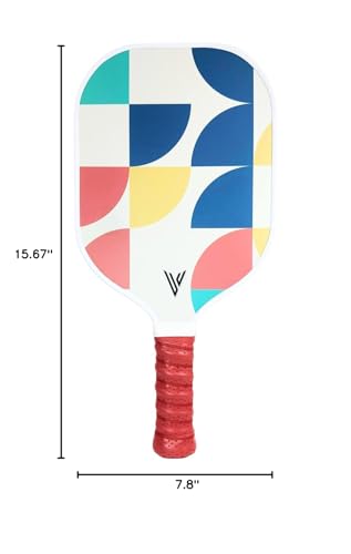 Carbon Fiber Pickleball Paddles with Cushion Comfort - Pickleball Paddle Cushion Grip with Polypropylene Honeycomb Core, Lightweight Adult Paddles with Paddle Cover