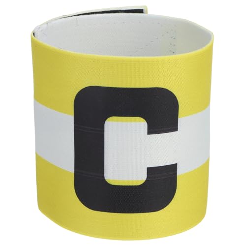 PATIKIL Soccer Captain Armband, Captain Arm Bands for Soccer Elastic Captain C Arm Bands Sports Captain Armbands for Youth Adult Football Team Training - color: Yellow/White