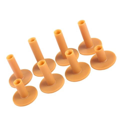 8Pcs Golf Tee Holders Heavy-Duty Rubber Base for Driving Range Indoor and Outdoor Golf Practice Hitting Mat Multi-Height Options 35mm-80mm