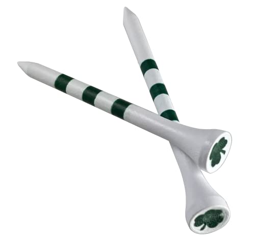 PrideSports Shamrocks Wooden Golf Tees - 2-3/4 Inch, 45 Count - Special Edition - Perfect for St. Patrick's Day