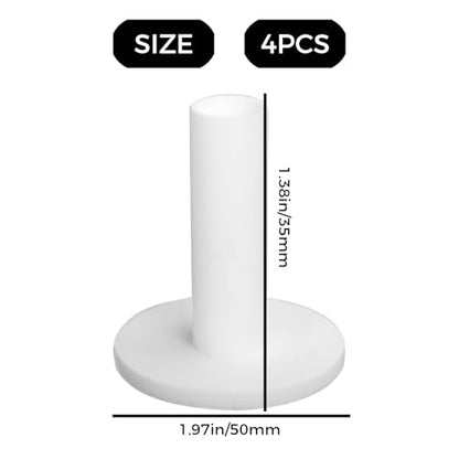 4 Pcs Golf Simulator Tees Adjustable Height - Rubber Driving Range Tee for Mats, Non-Slip Tee with Holder, Indoor Outdoor Golf Practice Accessories