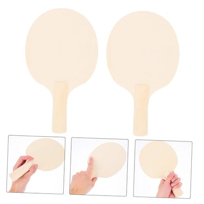 YARNOW Table Tennis Paddles Set of 4 Unpainted Wood Table Tennis Paddle for Kids Adults Indoor Outdoor Use Painting Crafts