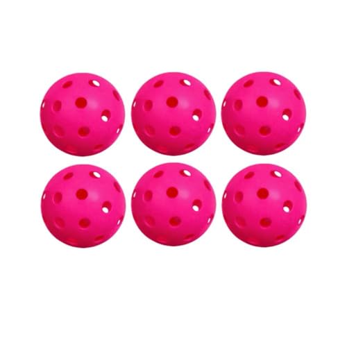 Honeycomb Pickle Balls Outdoor 40 Holes - Durable High Hard Fast Bounce USAPA Approved - True Flight Tournament Pickle Ball - 6Pack - Accessories for Sports&Entertainment Play