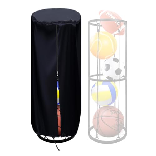 Garage Ball Storage Rack Cover Wall Mounted Basketball Soccer Ball Holder Dust Cover Protective Cover for Football Volleyball Rack Organizer (Cover Only)