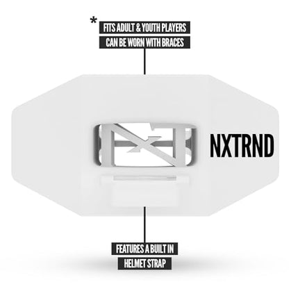 Nxtrnd Two Football Mouth Guard, Football Mouthpiece with Strap, Fits Adult & Youth (White) - color: White