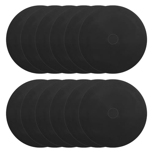 PATIKIL Spot Markers, Non-Slip Floor Dots Agility Markers Flat Field Cones Poly Dot with Hole for Gym PE - color: Black