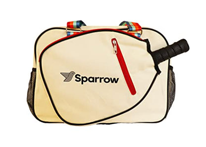 Pickleball Bag - Sports Bag For Gear, Gym Essentials - Adjustable Strap, Mesh Pockets, Pickleball Paddle Compartment With Cover - Stylish Retro Look - 20x8x12" - color: Four Stripes