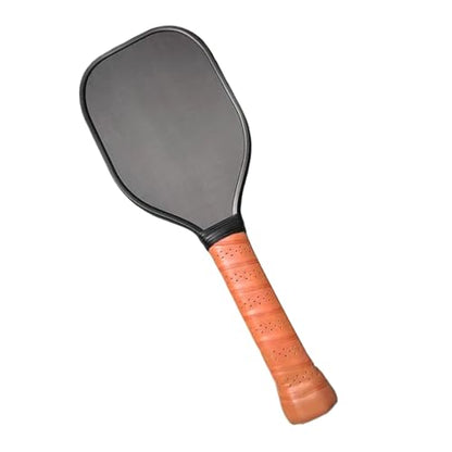 Sweet Spots Shot Paddle Swing Training Pickleballs Trainer Practice with Long Handle - color: brown handle