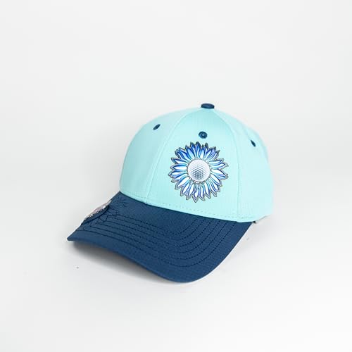 Ladies Adjustable Hats - Tee Holder with Tees & Bill Magnet with Ball Marker - 100% Custom Made - color: Lady Blue, style: Offset