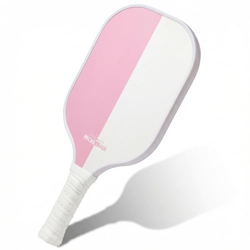 – Carbon Fiber Pickleball Paddles – USAPA Approved, Honeycomb Core, Cushioned Grip, Lightweight Design – Single Paddles & Paddle Sets - color: Pink/White - Single Paddle