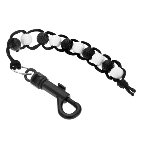 MUXSAM 1 Piece Golf Beads Score Counter with Clip, Golf Stroke Score Count Keeper Putting Score Counter for Referee Caddy Golfer - color: BLACK