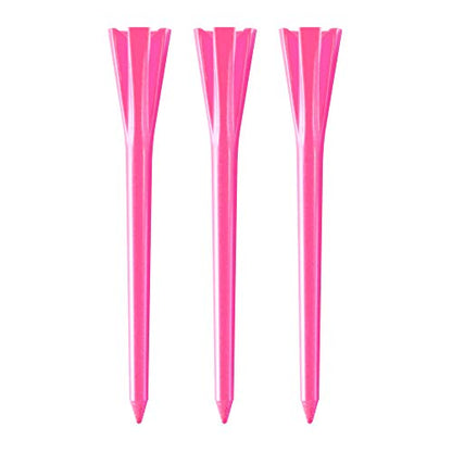 Izzo Plastic Golf Tees (100 Pack) - color: Neon Pink, style: 3.25 Inches