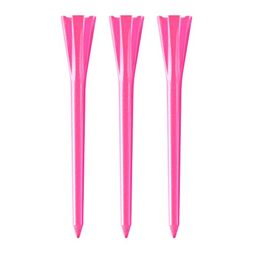 Izzo Plastic Golf Tees (100 Pack) - color: Neon Pink, style: 3.25 Inches