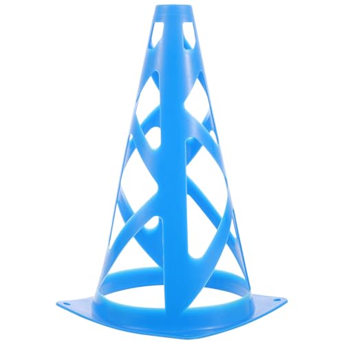 TOYANDONA Multi-Function Basketball Training Cones Set, 23cm Blue Hollow Plastic Agility Markers for Soccer and Football Practice, Sports Field Training Equipment for Drills and Coaching