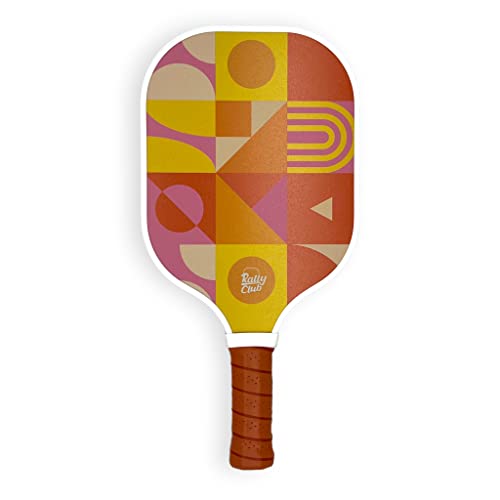 Rally Club Pickleball Paddles for Men Women | Carbon Fiber Polymer Honeycomb Composite Core | Lightweight Durable | Uniquely Designed Stylish for Singles Doubles - color: Gold Coast