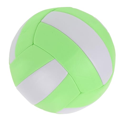 Soft Indoor Volleyball Size 5, Inflatable Soft Training Ball for Sports Practice, Macaron Green-White, Suitable for Student Exams and General Volleyball Training