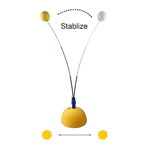 Professional Tennis Swing Trainer, Aid Practice Tool for Beginners Improve Skills of Topspin & Downspins Training Equipment Rebounder Ball with Single