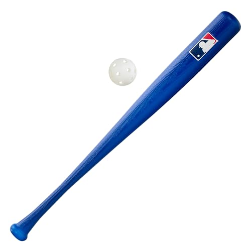 Franklin Sports MLB Kids Baseball Bat and Ball Set - Lightweight 30" Youth Plastic Bat - Multiple Colors - color: Blue, style: Bat One Size
