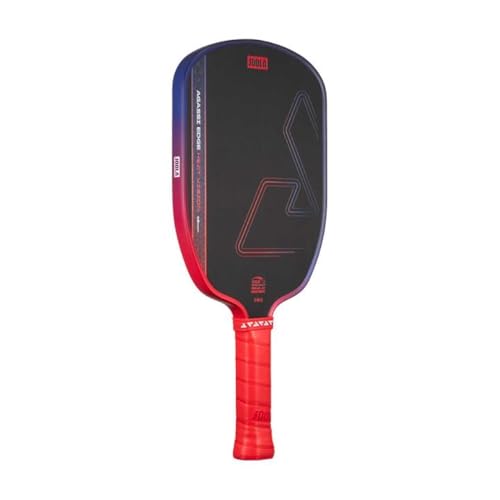 JOOLA Agassi Heat Vision 16mm Pickleball Paddle - New Shape w/Extended Sweet Spot - Textured Carbon Fiber Surface for Spin - SK Film for Less Vibration - USAP Approved - NFC Chip Enabled - color: Ignite Blaze Red, size: Agassi - 16mm