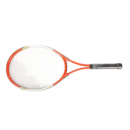 SUNGOOYUE Adult Tennis Racket, Aluminum Alloy Lightweight Racket with Triple Shock Absorption and Storage Bag, for Training and Recreational Use - color: Red