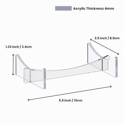 Football Stand 3-Pack, Acrylic Display Stand for Football, Rugby Ball and Memorial Sports Gloves, Ball Display Holder for Storage and Displaying - size: Football Stand (5.9x3.5x1.3 inch)