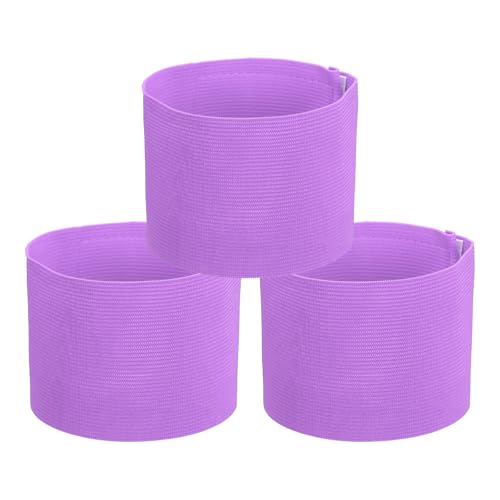 PATIKIL Soccer Captain Armband, Captain Arm Bands for Soccer Elastic Captain Arm Band Sports Captain Armbands - color: Light Purple