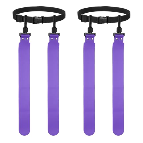 Flag Football, Adjustable Flag Football Belts with Belt and Flags Easy Tear Away - color: Purple