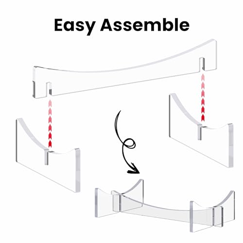 Football Stand 3-Pack, Acrylic Display Stand for Football, Rugby Ball and Memorial Sports Gloves, Ball Display Holder for Storage and Displaying - size: Football Stand (5.9x3.5x1.3 inch)