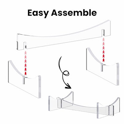Football Stand 3-Pack, Acrylic Display Stand for Football, Rugby Ball and Memorial Sports Gloves, Ball Display Holder for Storage and Displaying - size: Football Stand (5.9x3.5x1.3 inch)