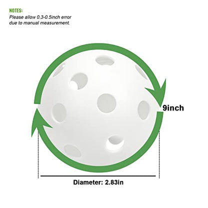 16 Pack Plastic Baseballs - Hollow Softballs for Lightweight Batting Practice - Indoor/Outdoor Training Balls - color: White