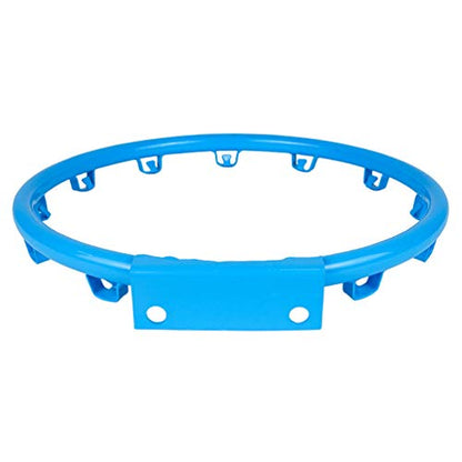 Luwint Kids Basketball Hoop, Durable Basketball Rim Goal for Children Indoor Outdoor Wall Mounted, Blue, 12.6'' Not Full Size