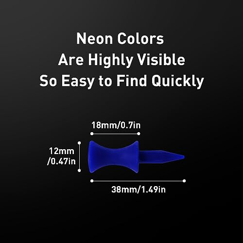 FINGER TEN Plastic Golf Castle Tees Step Down Unbreakable Mixed or Same Height Value 100 Count, 2 3/4, 2 1/4, 2, 1 3/4, 1 1/2 Inch Length Colorful for Practice - color: All 1 1/2'' in Blue