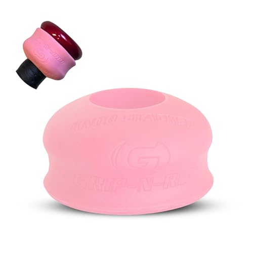 Grip-N-Rip Knob Stacker Choke-Up Ring for Baseball/Softball Bats Provides Choking Up Space & Relief from Bat Sting, Stackable for Custom Fit and Comfort - color: Pink, size: Regular
