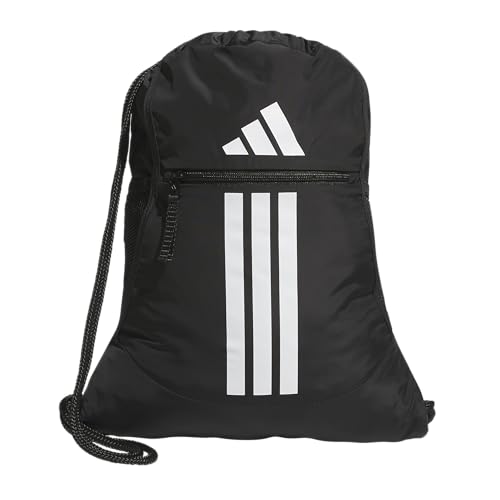 adidas Alliance Sackpack – Drawstring Backpack for Sports, Small Gym Bag - color: Black/3