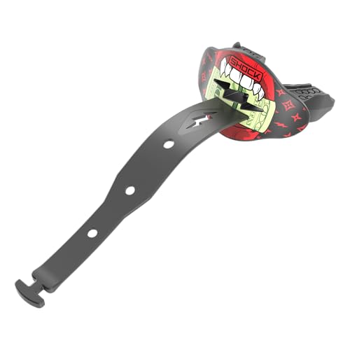 Shock Doctor Bolt Lipguard, Adult Mouth Guard Football with Strap. Mouthguard One Size Fits All - color: Money Mouth Lux