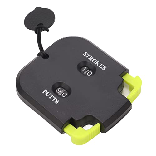 RiToEasysports Golf Score Counter Plastic 2 Digits Stroke Putts Counting Clicker with a Zero Function for Easy Game Tracking Green - color: Black and Green