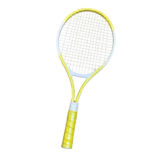 Tennis Racket, Tennis Equipment, Shockproof, Comfortable, Nylon Strings, Tennis Racket for Outdoor Leisure Game, Yellow