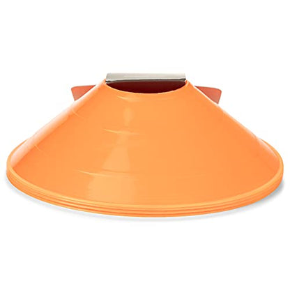 Champion Sports Saucer Field Cone Set for Athletics and Social Distancing, Orange