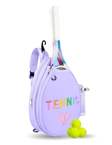 NZNDB Tennis Bags for Women Girl, Tennis Sling Crossbody Backpack, Water Resistant Tennis Bag for Pickleball, Tennis, Racketball - color: Purple