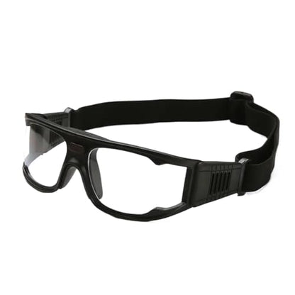 Dribbling Goggles Basketball 3PCS Men Anti-slip Sports Glasses Wider View Eyewear for Soccer Cycling - color: Black