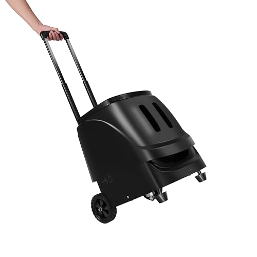 Smart Pro Pickleball Machine with App & Remote Control, Internal Oscillation, 28 Landing Points, 10 Training Modes, 12-75 MPH, 85+ Ball Capacity, 4-6H Battery - color: Black