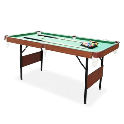 RACK Crux 55-inch Folding Billiard/Pool Table – Portable, Space-Saving Foldable Design - style: Green 3-in-1 Multi Game