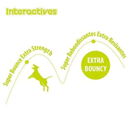 ALL FOR PAWS Interactive Super Bounce Tennis Balls Dog Toy, Pet Safe Toys for Exercise and Training, 2.5 Inch Diameter (6 Pack) - size: 2.5 Inch
