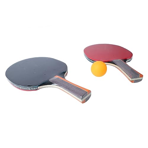 Table Tennis Paddle Set Strong Control Beginners Bats for Family and Friends Poplar Rubber