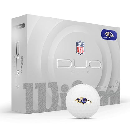 WILSON 2025 Duo Soft NFL Golf Ball - 12 Balls, White, Atlanta Falcons - color: Baltimore Ravens