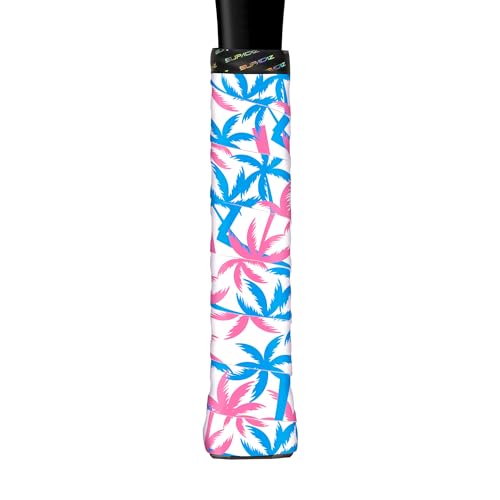 Supacaz Super Sticky Kush Miami Tennis Overgrip - Racket Dry Overwrap - Racquet Grip Tape - Over Grip Wrap - 3pk