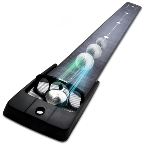 WINNER SPIRIT Miracle 580v3 Golf Putting Mat Green Indoor with Electric Auto Ball Return Silent Quiet No Noise Home Office Gift - style: MIRACLE 580v3