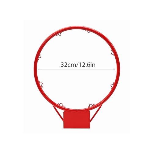 Basketball Rim Goal Wall Mounted Hoop Indoor Outdoor Hanging Basketball Hoop, 32centimeter/12.6inch